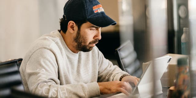 Man on keyboard