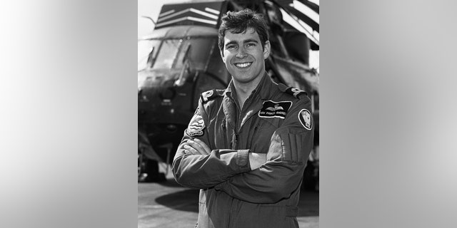 Prince Andrew in his pilot uniform