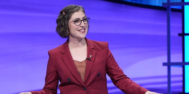 Mayim Bialik hosting Jeopardy