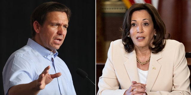 Ron DeSantis and Kamala Harris