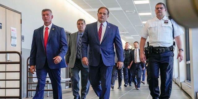 Ray Tierney exits after a court appearance by Rex Heuermann