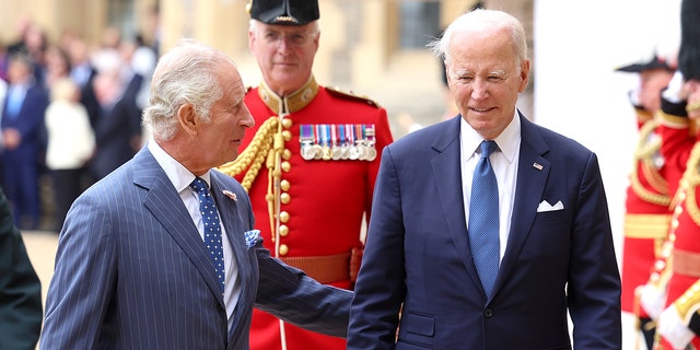 King Charles III Meets The President Of The United States At Windsor Castle
