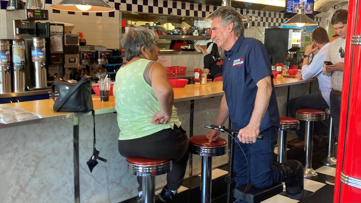 Burgum says his leg injury isn't slowing him down on the campaign trail