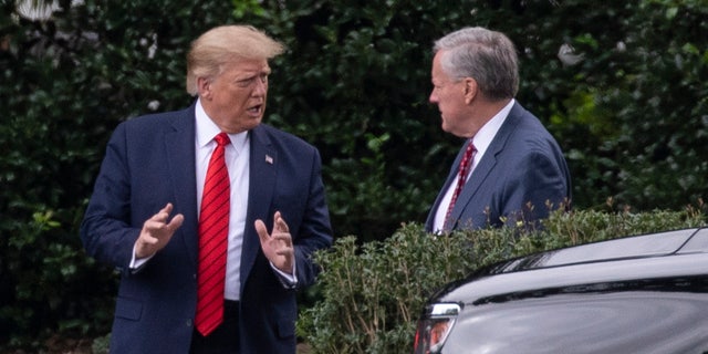Trump and Meadows speaking
