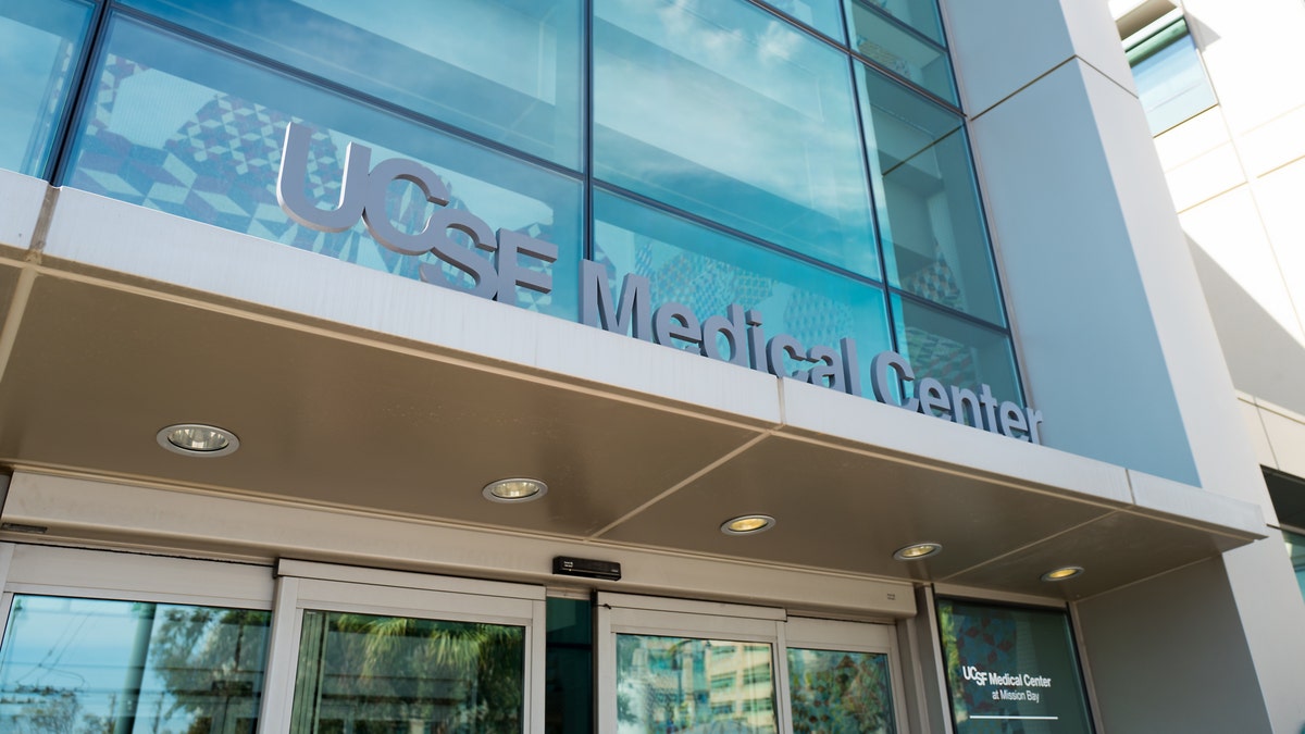 Sign at the entrance to the Mission Bay campus of the University of California San Francisco (UCSF) medical center