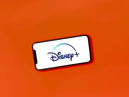 Disney+ logo on a phone