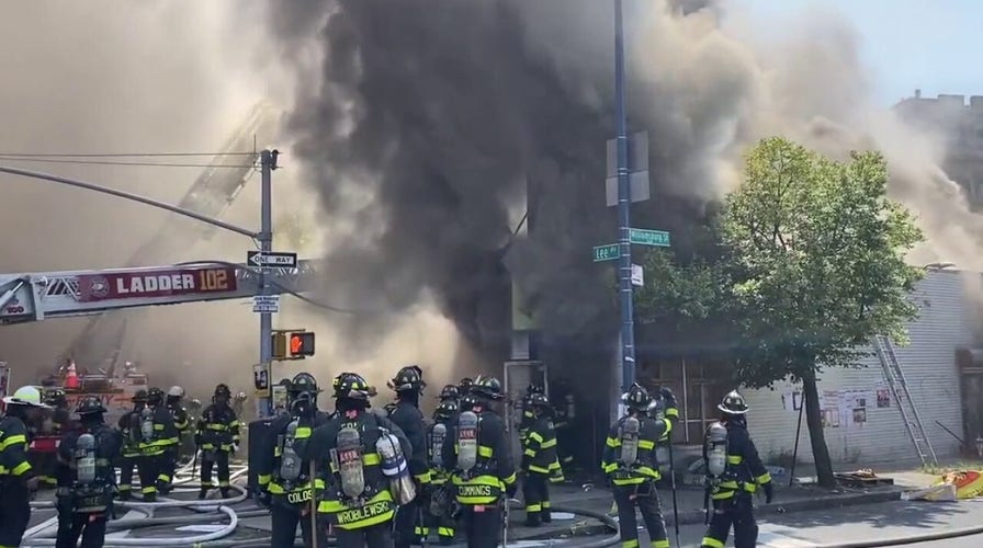 NYFD firefighters respond to massive fire