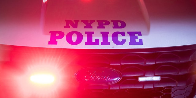 NYPD police car lights