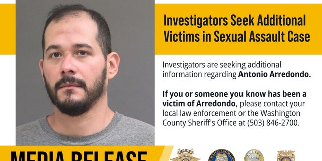 A media poster with Antonio Arredondo's mugshot