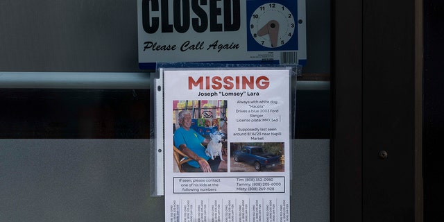 A missing person sign