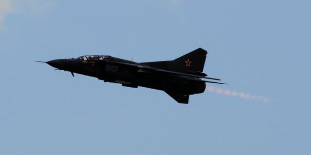Mikoyan-Gurevich MiG-23 aircraft before crash