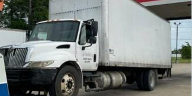 The suspects' white box truck
