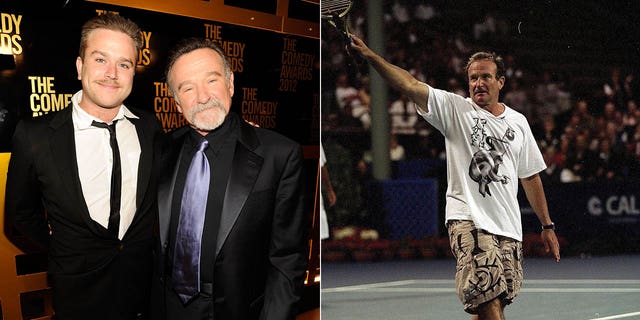 zak williams and robin williams, robin williams on tennis court 