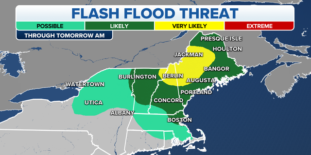 New England flash flooding threats