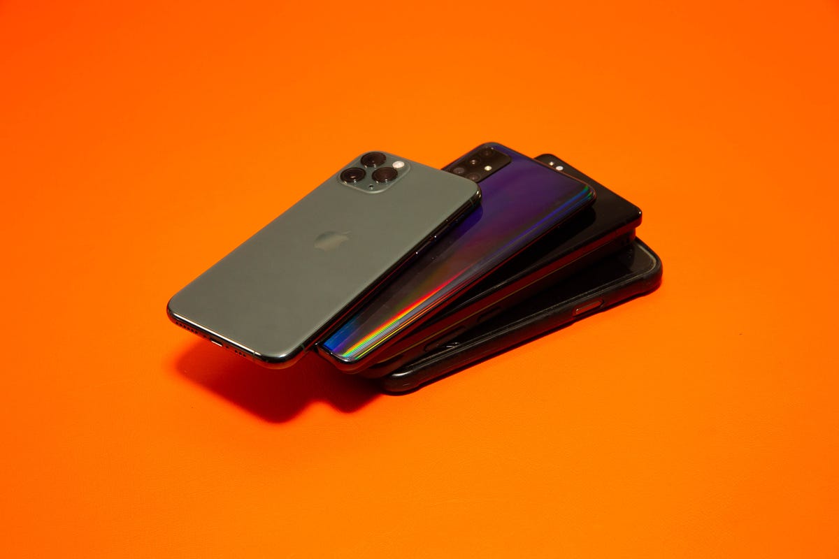 Stack of phones
