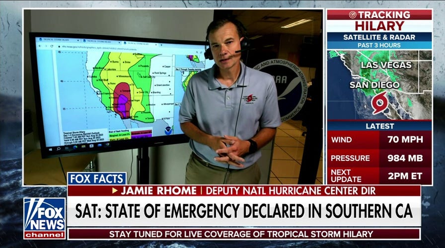 Heavy rain, flooding threat has not ‘diminished’ as Hurricane Hilary becomes tropical storm: Jamie Rhome