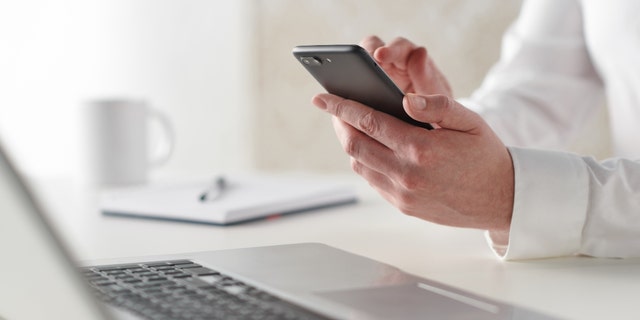 A phone and a computer
