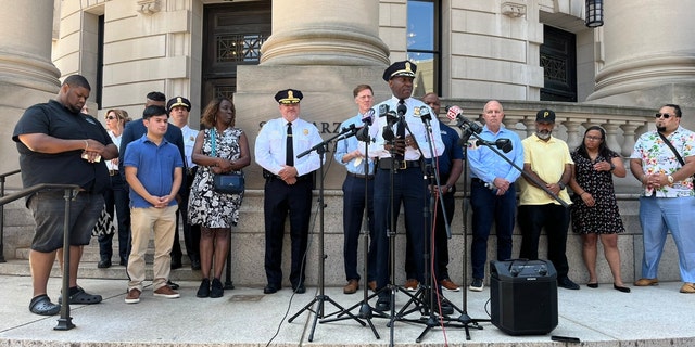 Yale officials hold a press conference