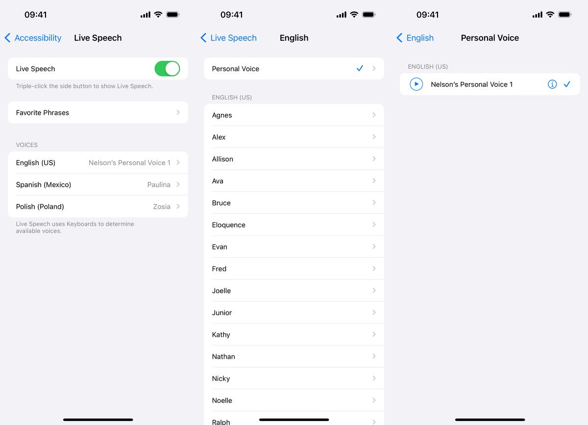Live Speech feature in iOS 17