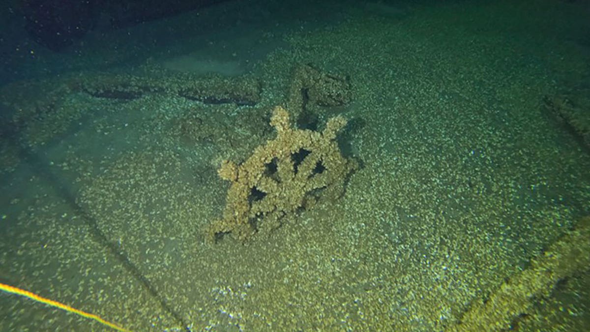 Sunken schooner in Lake Michigan