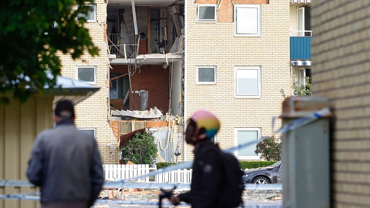 building damaged post-explosion