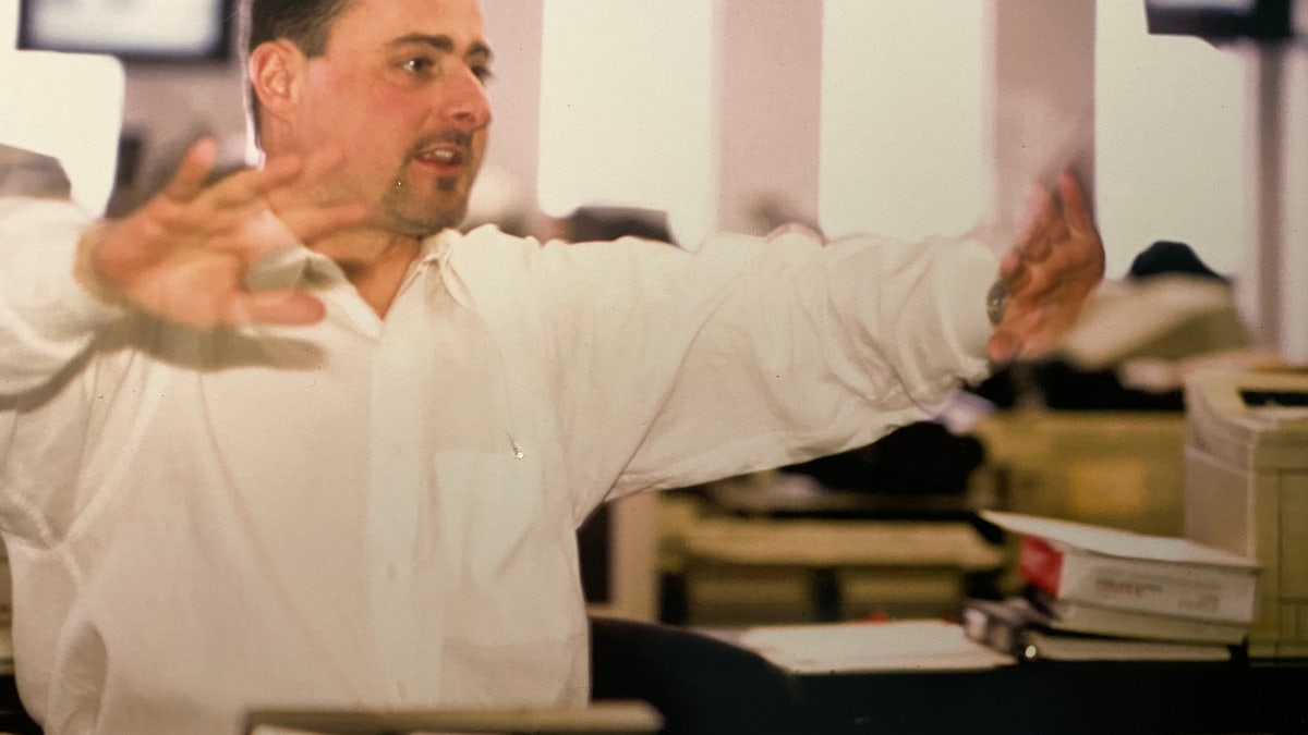 John Bocchi gestures