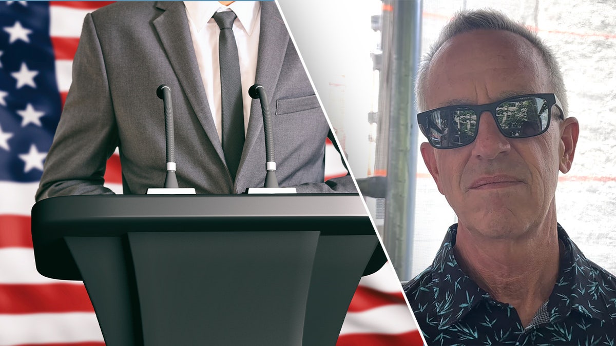 man standing at podium, man standing in new york city