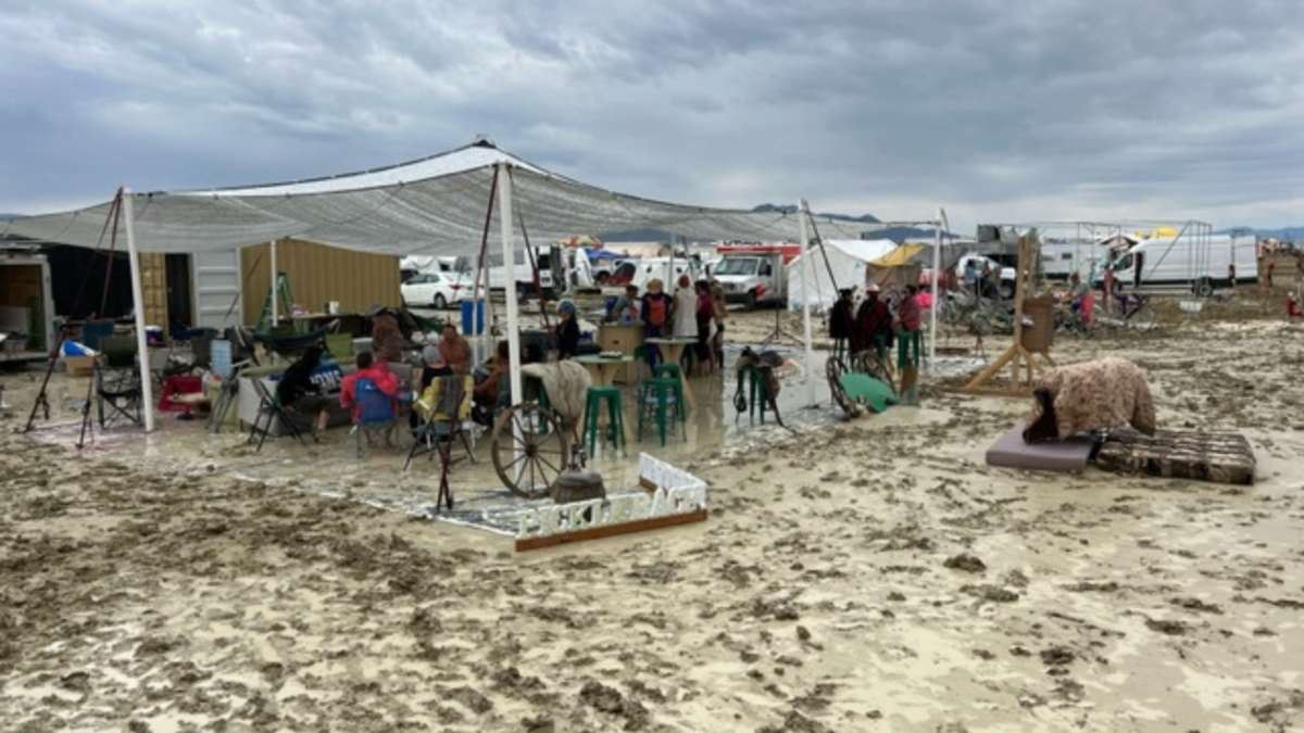 rain at Burning Man 2023