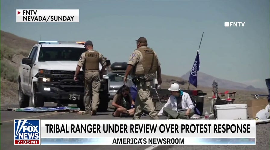 Tribal ranger faces review after plowing through climate protest