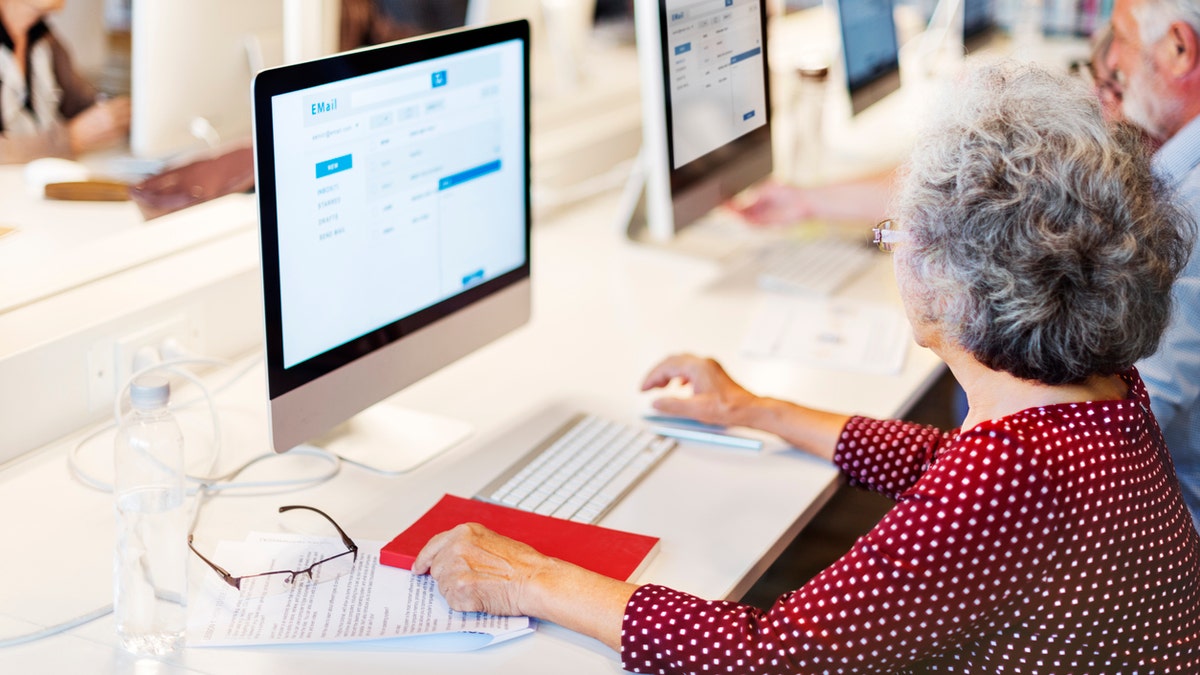 Seniors at computer lab