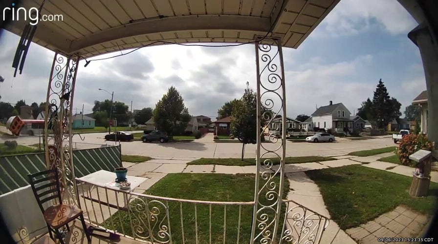 Security video shows Wisconsin school bus, city bus crash