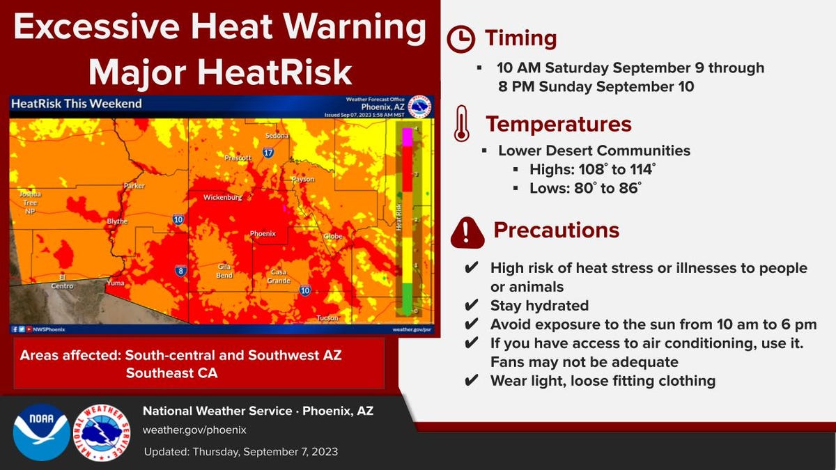 excessive heat warning map