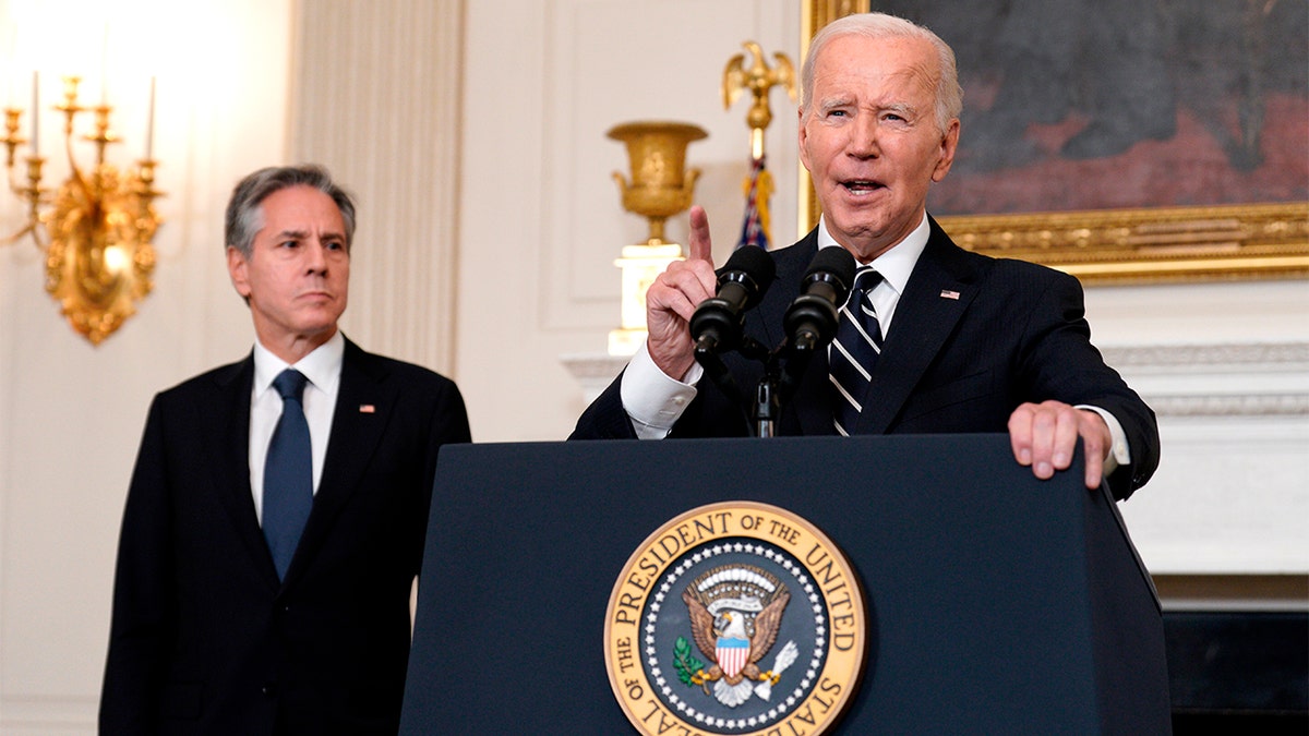 President Biden giving a speech.