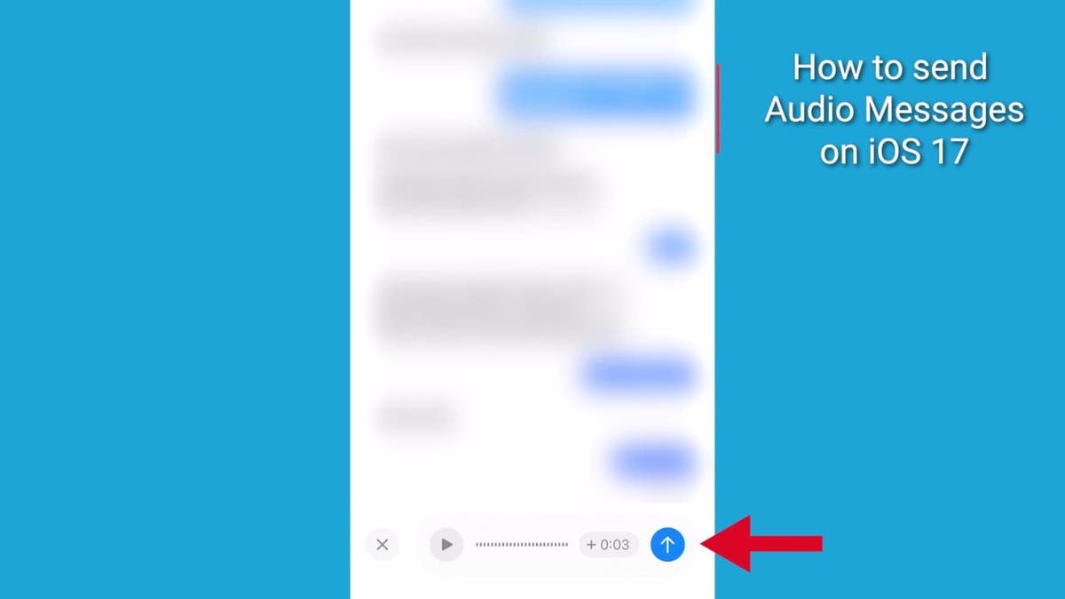 Screenshot of an arrow pointing to the send button.