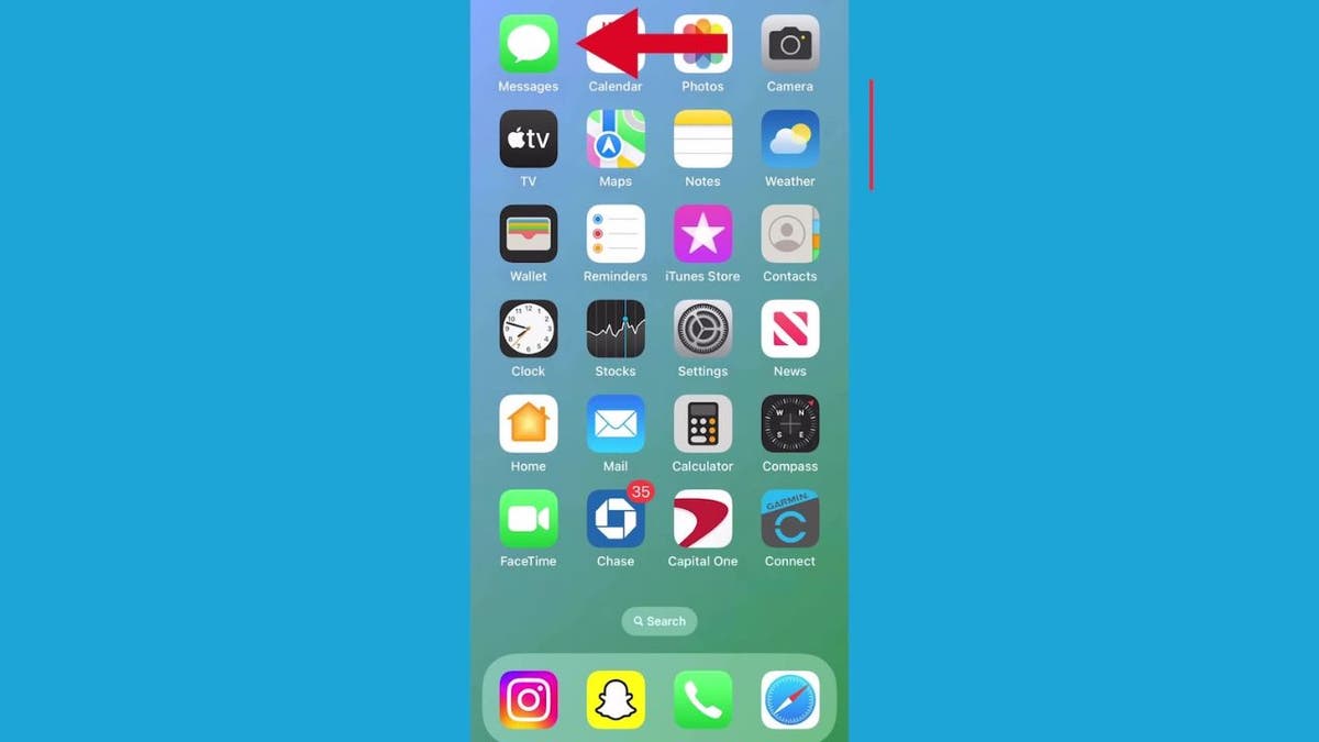 Screenshot of the iOS home screen.