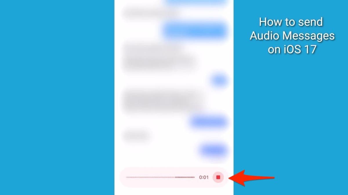Arrow pointing to the Record button.