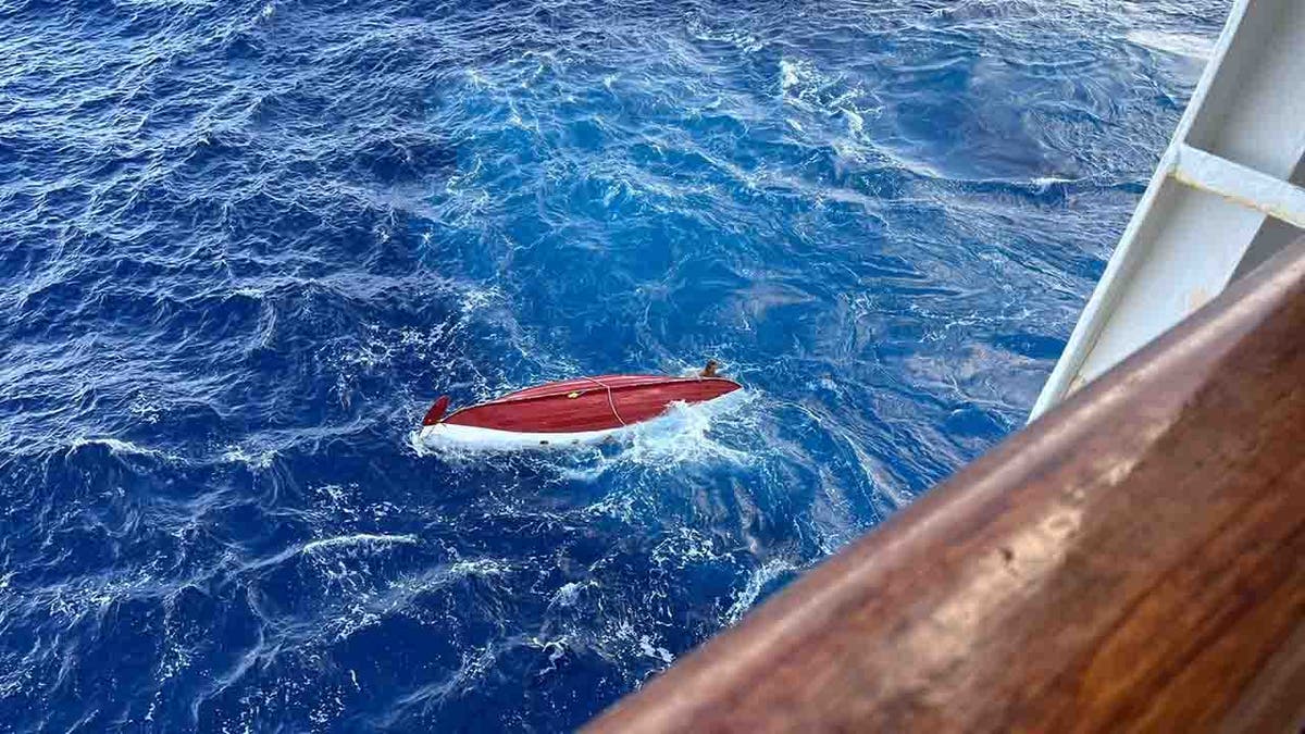 capsized boat