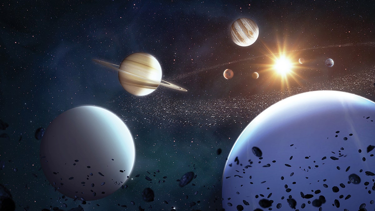 Illustration of the solar system