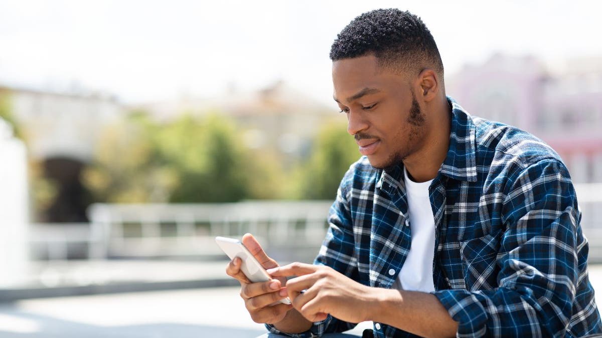 man using phone