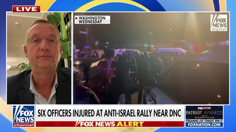 Six police officers injured at anti-Israel rally near DNC