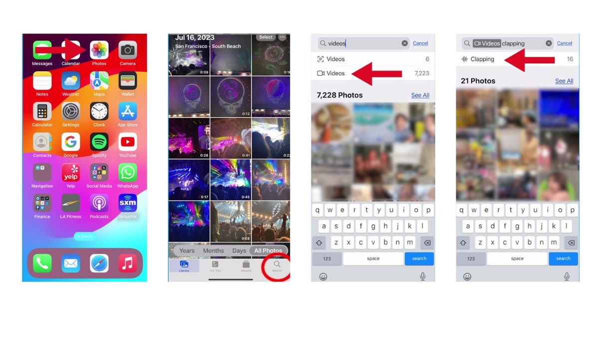 An iOS video search