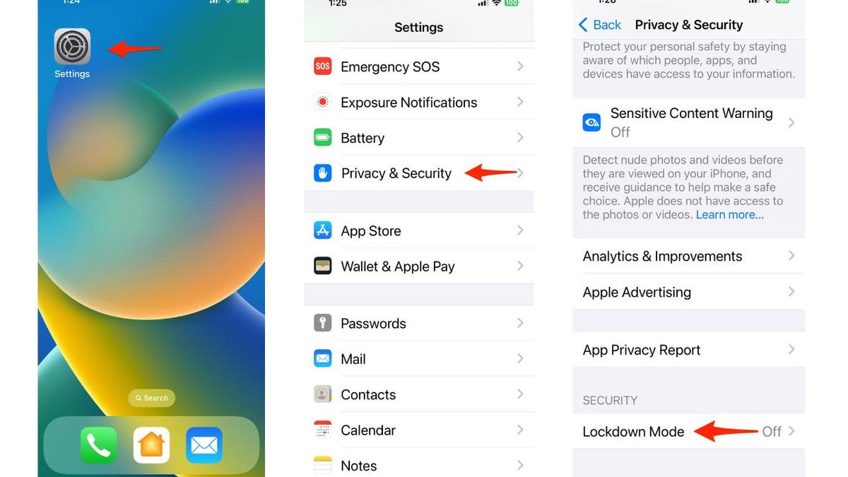 Screenshots of iOS.