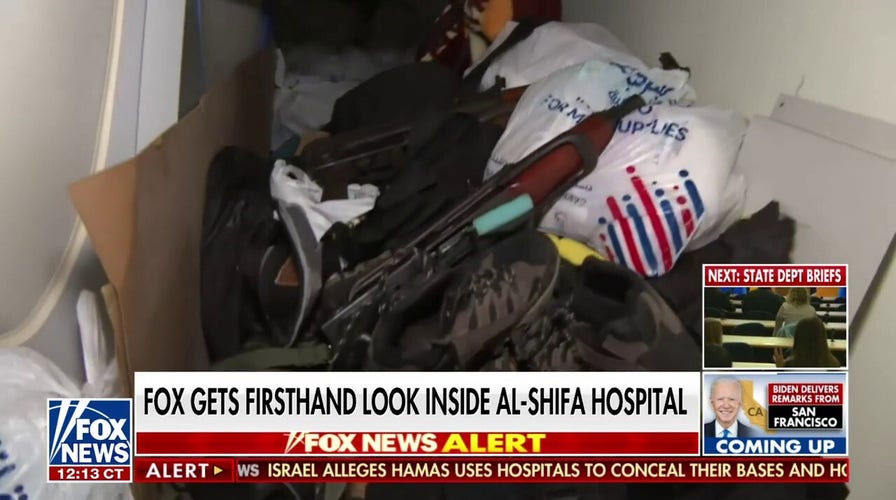 Israeli military uncovers Hamas weapons in Gaza hospital