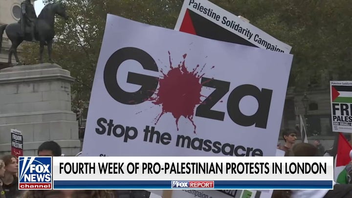 Protesters in London call for cease-fire in Gaza