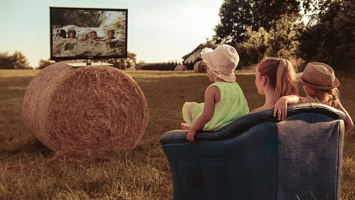 child watching TV