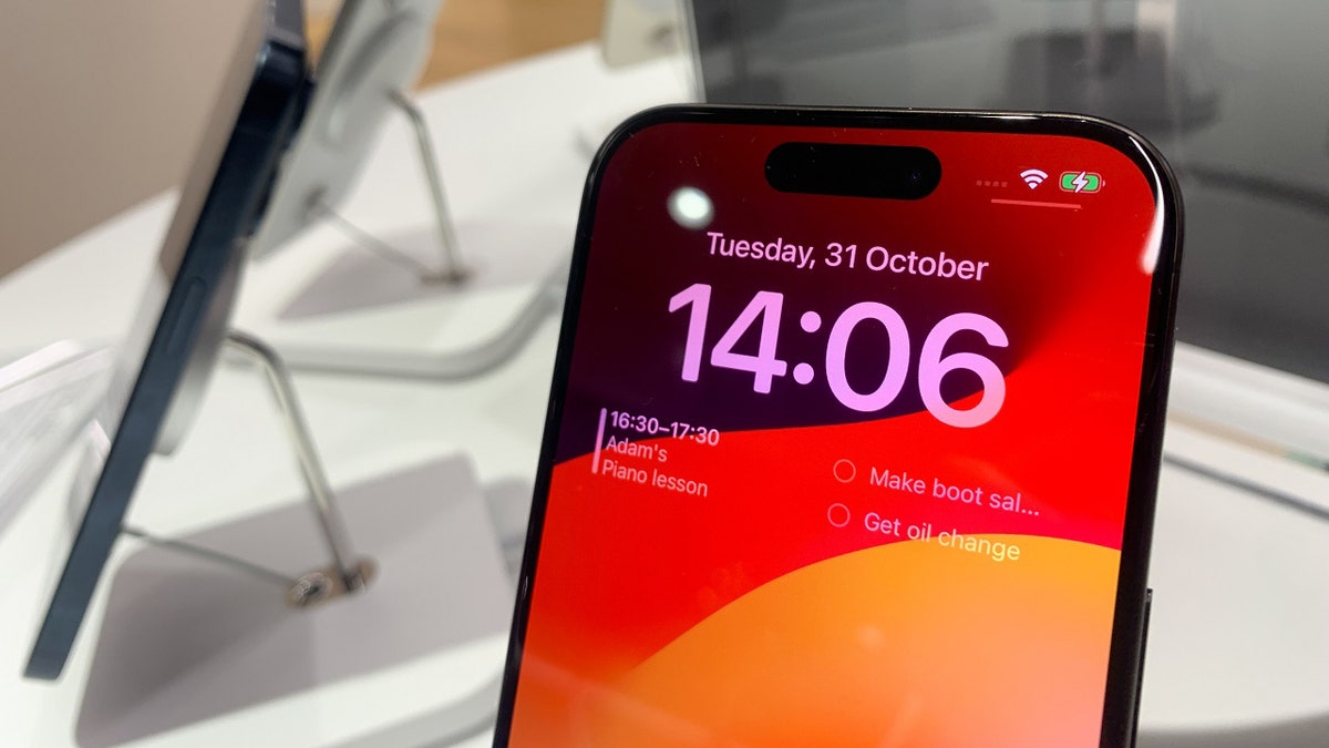 Apple iPhone 15 Pro on display in Poland