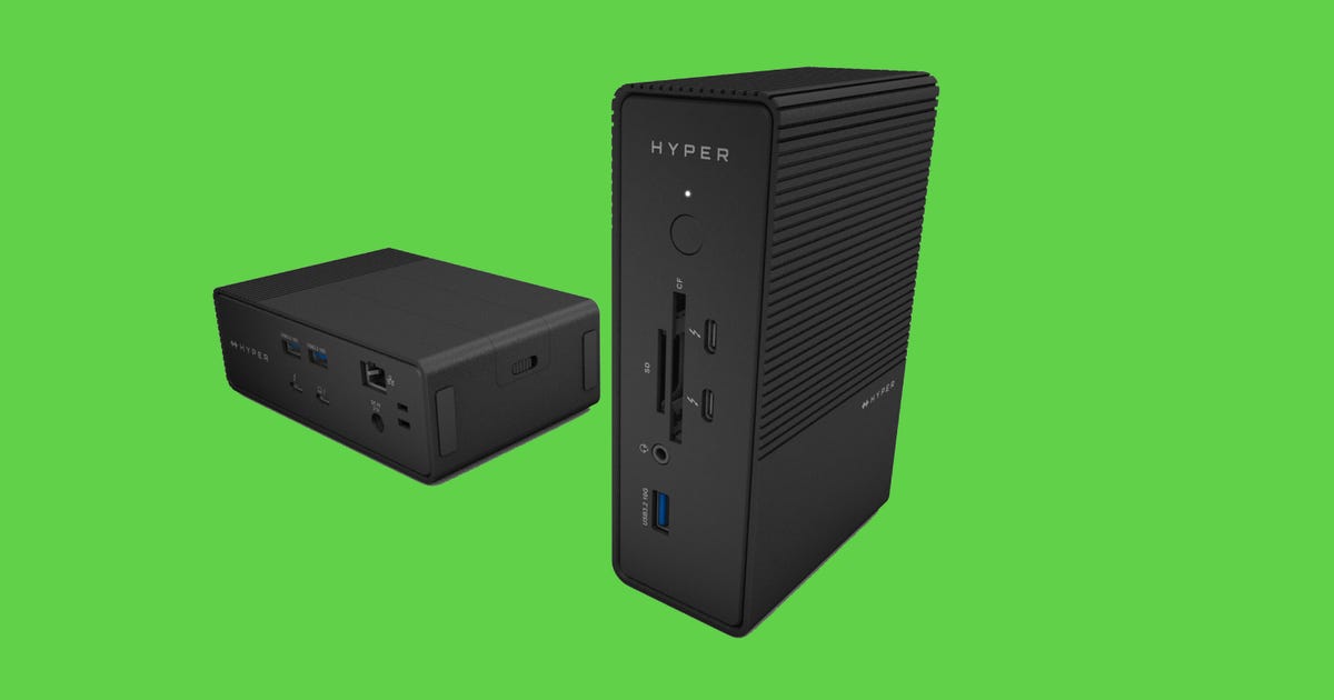 Hyper's HyperDrive Thunderbolt 5 dock had ports for three Thunderbolt 5 devices.