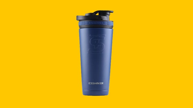 Ice Shaker shaker bottle in blue