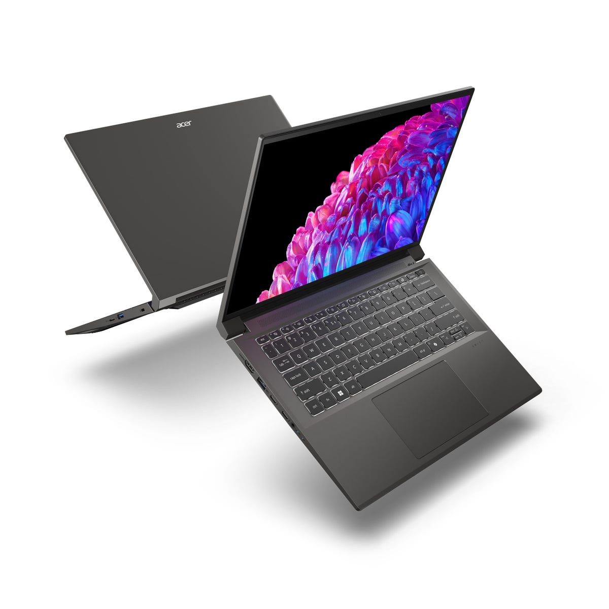 Acer Swift X 14 laptop front and back
