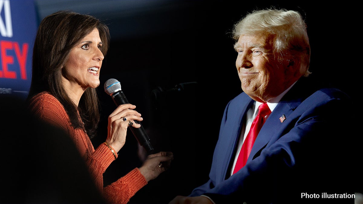 Nikki Haley, left, and former President Donald Trump